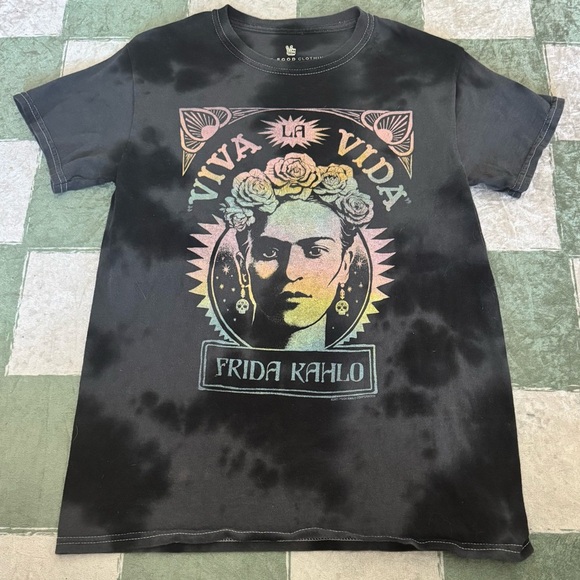 Junk Food Clothing ~ Viva LA Vida Frida Kahlo Graphic T-Shirt Size XS - Picture 1 of 5